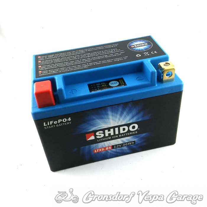 Batterie 12V YTX9-BS Lithium-Ionen Shido - inkl. Pfand