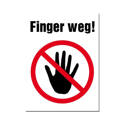 Kühlschrankmagnet - Finger Weg