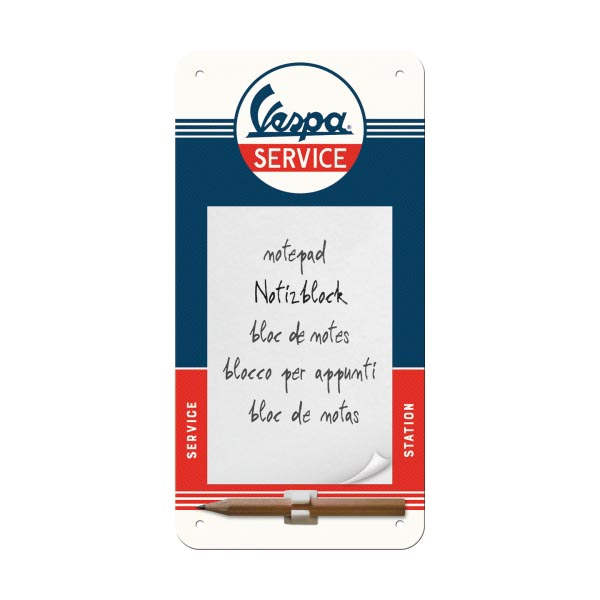 Notizblockschild - Vespa Service