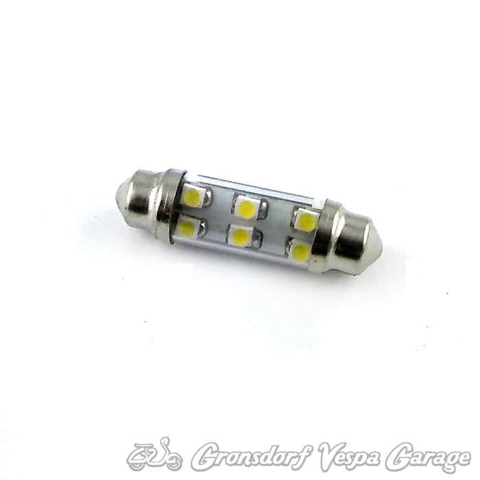 Soffitte 12V mit 6 LED  Gronsdorf Vespa Garage, der GVG-Rollershop